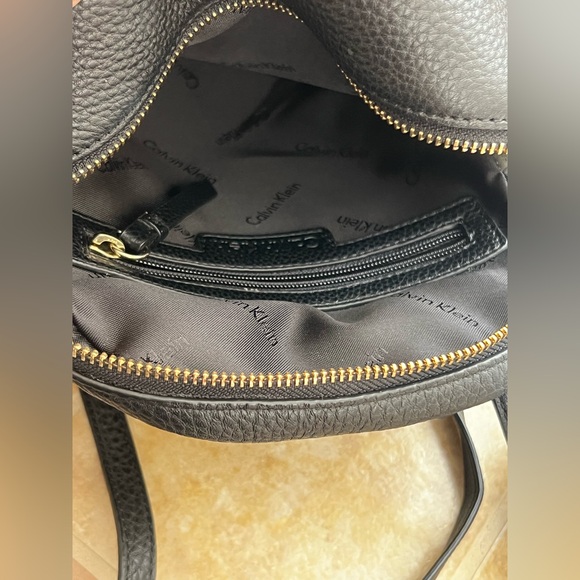 Calvin Klein mini Pebbled Black Backpack